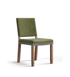 OKA, Abbey Velvet Dining Chair - Spruce, Dining Chair - thumbnail 2