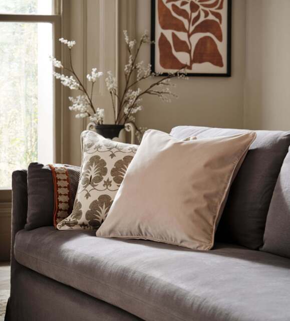 OKA, Vellus Velvet Cushion Cover - Old Rose, Cushion Cover - image 1