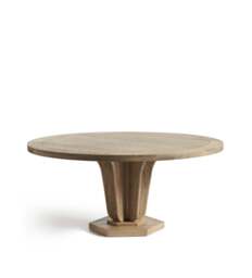 OKA, Allegro Round Dining Table - Large - Weathered Oak, Dining Table - thumbnail 2