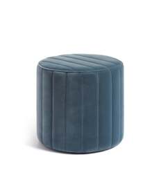 OKA, Santorelli Velvet Ottoman - Air Force Blue, Footstool - thumbnail 2