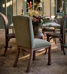 OKA, Anwen Velvet Dining Chair - Lichen, Dining Chair