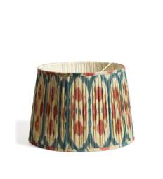 OKA, Amisha Pleated Linen Lampshade 45cm - Slate Blue/Gold, Lampshade - thumbnail 2