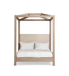 OKA, Hester Four-Poster Bed - King Size - Bleached Oak, Four Poster Bed - thumbnail 2