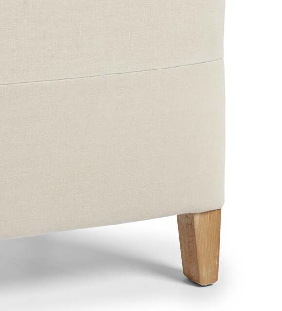OKA, Piped Upholstered Headboard - High Rise, King Size - Natural, Headboard - image 1