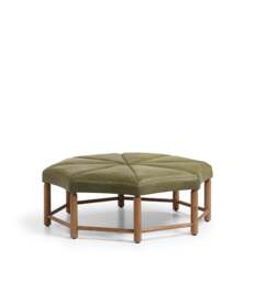 OKA, Ottagono Leather Ottoman - Spruce, Ottoman - thumbnail 2