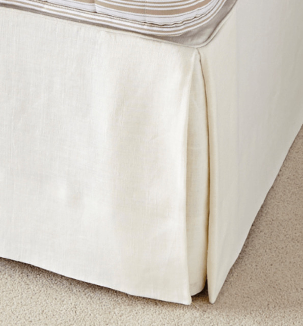 OKA, Bed Valance Linen, Single - Off White, Bed Valances, Linen