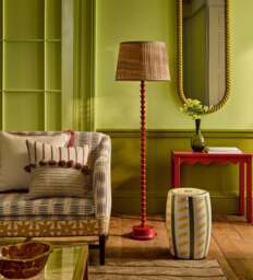 OKA, Clara Floor Lamp Base - Dark Red, Floor Lamp