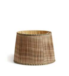 OKA, Elgin Pleated Silk Lampshade 45cm - Green/Natural, Lampshade - thumbnail 2