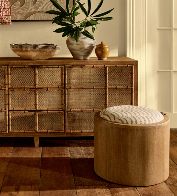 OKA, Leto Areca Ottoman - Weathered Oak, Ottoman - image 1