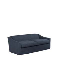 OKA, COVER ONLY - Egerton Stonewash Linen Loose Cover for 3-Seater Sofa - Petrol, MTO Sofa Loose Cover - thumbnail 2