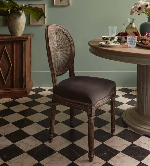 OKA, Washakie Velvet Dining Chair - Truffle, Dining Chair - image 1