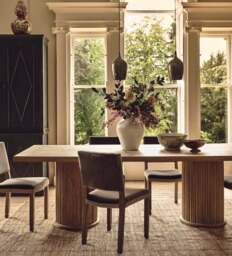 OKA, Marcus Rectangular Dining Table - Medium - Weathered Oak, Dining Table - thumbnail 1