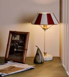 OKA, Purdy Wireless Table Lamp Base - Warm Red, Table Lamp