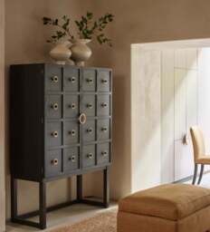 OKA, Lauretta Wine Cabinet - Black, Cabinet