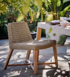 OKA, Belsay Garden Dining Chair - Sandstone, Garden Seating - thumbnail 2