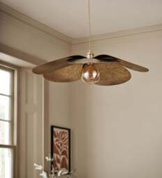 OKA, Florie Iron Pendant Light - Antique Brass, Ceiling Light