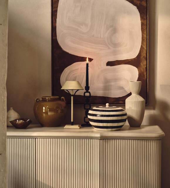 OKA, Mini Grisewood Wireless Table Lamp and Shade - Vellum, Table Lamp - image 1