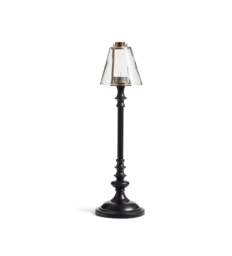 OKA, Barton Candle Holder with Glass Lampshade - Black/Brass, Candle Holder - thumbnail 2