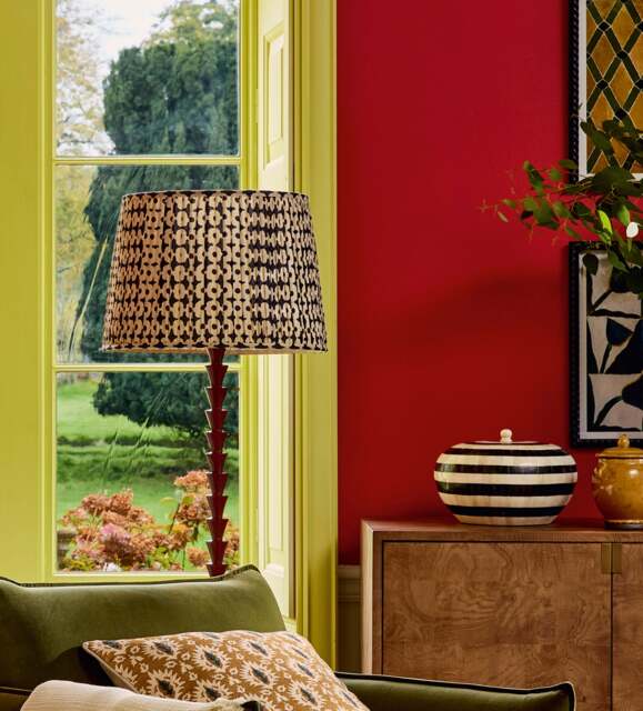 OKA, Romneya Silk Pleated Lampshade 35cm - Dark Blue, Lampshade - image 1