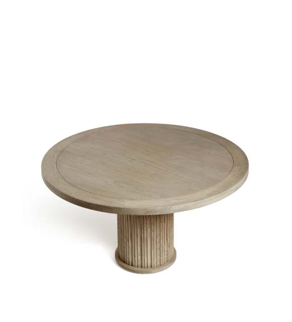 OKA, Marcus Round Dining Table - Large - Weathered Oak, Dining Table