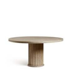 OKA, Marcus Round Dining Table - Large - Weathered Oak, Dining Table - thumbnail 2