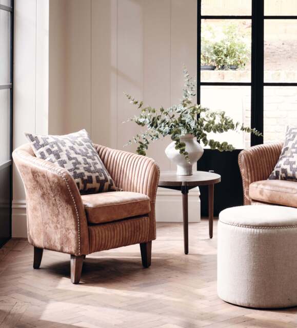 OKA, Crosby Leather Armchair - Aged Tobacco, Armchair - image 1