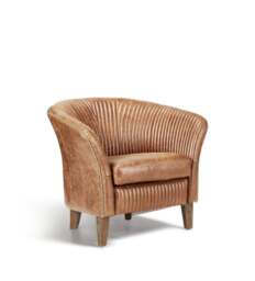 OKA, Crosby Leather Armchair - Aged Tobacco, Armchair - thumbnail 2