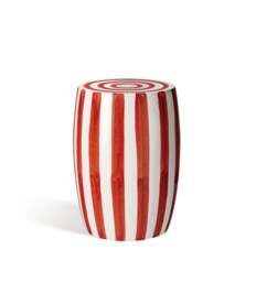 OKA, Rander Ceramic Stool - Red/White, Footstool - thumbnail 2