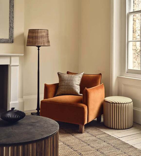 OKA, Alora Velvet Armchair - Dirty Orange, Armchair - image 1