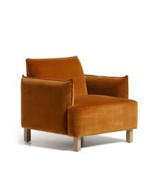 OKA, Alora Velvet Armchair - Dirty Orange, Armchair - thumbnail 2