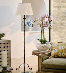 OKA, Trimurti Floor Lamp Base - Blackened Bronze, Floor Lamp