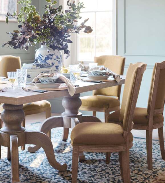 OKA, Camaret Linen Dining Chair - Dijon, Dining Chair - image 1