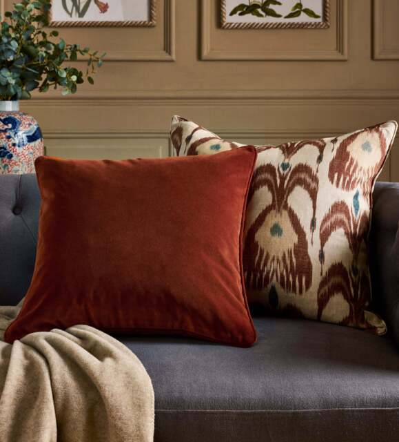 OKA, Vellus Velvet Cushion Cover - Spiced Orange, Cushion Cover - image 1