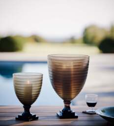 OKA, Large Liora Candle Holder - Taupe, Candle Holder
