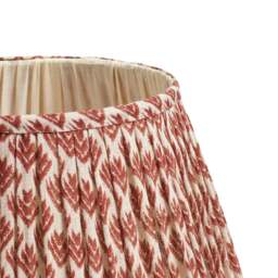 OKA, Hirkani Pleated Linen Lampshade 35cm - Blood Orange, Lampshade - thumbnail 1