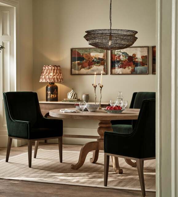 OKA, Beau Dining Chair - Midnight Green Velvet, Dining Chair - image 1