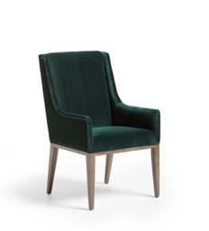OKA, Beau Dining Chair - Midnight Green Velvet, Dining Chair - thumbnail 2