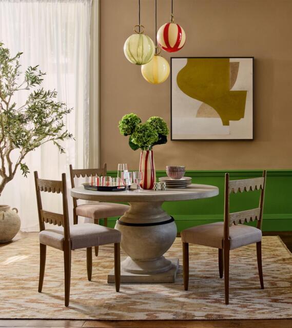 OKA, Nimbus Stripe Pendant Lamp - Green, Pendant Lights, Glass