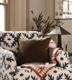 OKA, Vellus Velvet Cushion Cover - Cedar Green, Cushion Cover - thumbnail 1