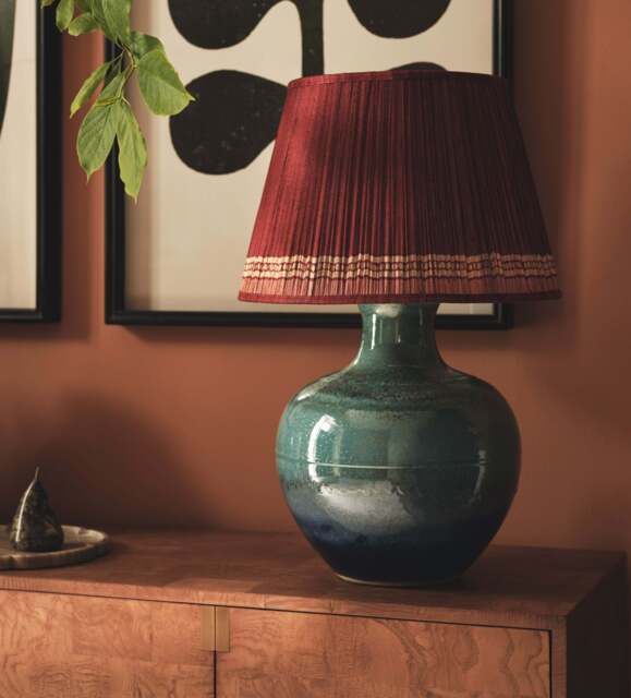 OKA, Asteria Table Lamp Base - Marine Blue, Table Lamp
