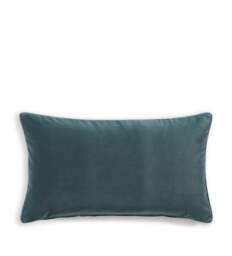 OKA, Plain Velvet Rectangular Cushion Cover - Air Force Blue, Cushion Cover - thumbnail 2