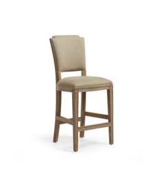 OKA, Camaret Bar Stool - Weathered Oak/Wild Oats Wide Herringbone, Bar Stool - thumbnail 2