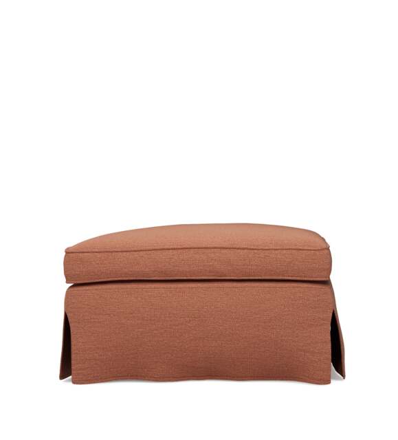 OKA, COVER ONLY - Fanshawe Clever Linen Loose Cover for Square Footstool - Sugar Almond, MTO Sofa Loose Cover - image 1
