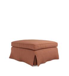 OKA, COVER ONLY - Fanshawe Clever Linen Loose Cover for Square Footstool - Sugar Almond, MTO Sofa Loose Cover - thumbnail 2