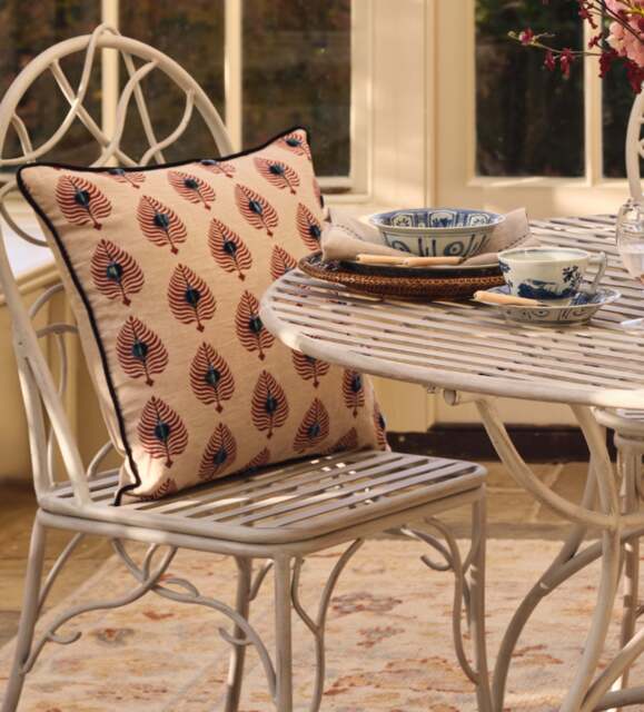 OKA, Ocellus Cushion Cover - Natural/Red, Cushion Cover - image 1