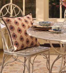 OKA, Ocellus Cushion Cover - Natural/Red, Cushion Cover - thumbnail 1