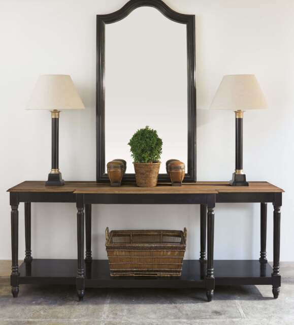 OKA, Upton Large Console Table - Black & Weathered Oak, Console Table - image 1
