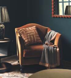 OKA, Andrea Velvet Armchair - Camel, Armchair