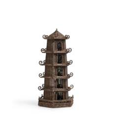 OKA, Rattan Pagoda Lantern - Antique Brown, Candle Holder - thumbnail 2