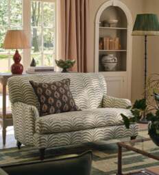 OKA, Coleridge Areca Linen 2-Seater Sofa - Spruce/White, Sofa - thumbnail 1